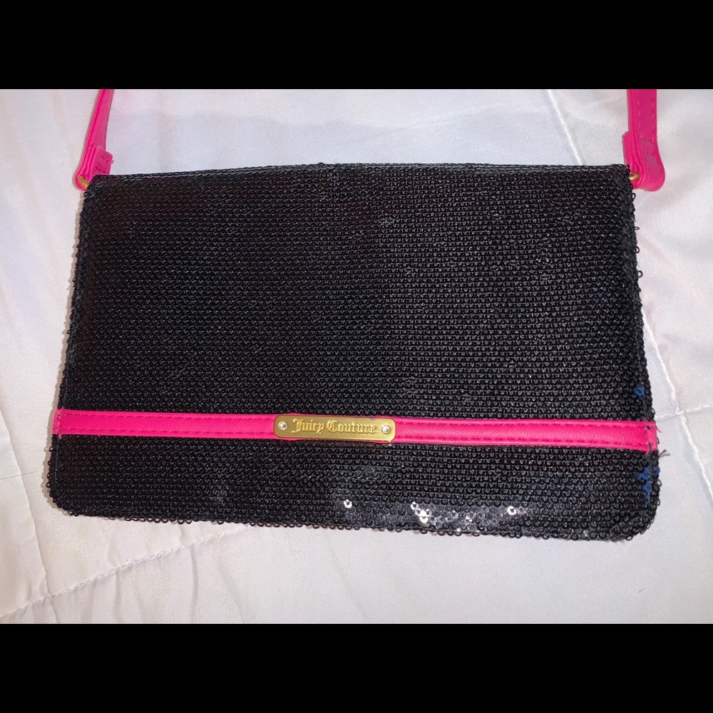 Juicy Couture Sequin Pink and Black Handbag